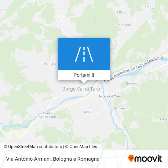 Mappa Via Antonio Armani