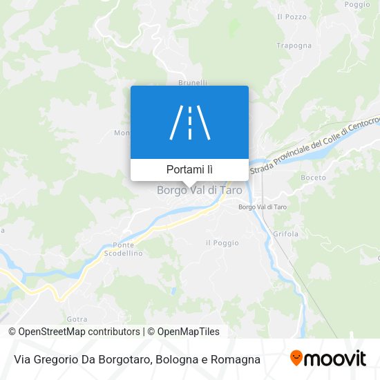 Mappa Via Gregorio Da Borgotaro