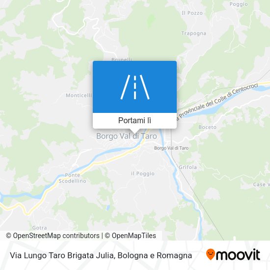 Mappa Via Lungo Taro Brigata Julia