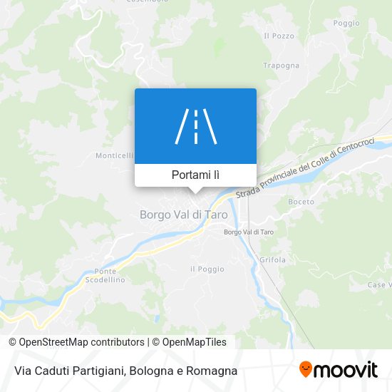 Mappa Via Caduti Partigiani