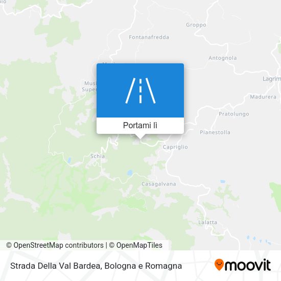 Mappa Strada Della Val Bardea