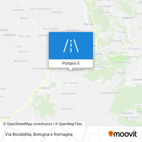 Mappa Via Boralattia