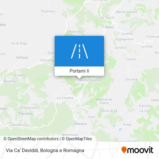 Mappa Via Ca' Daviddi