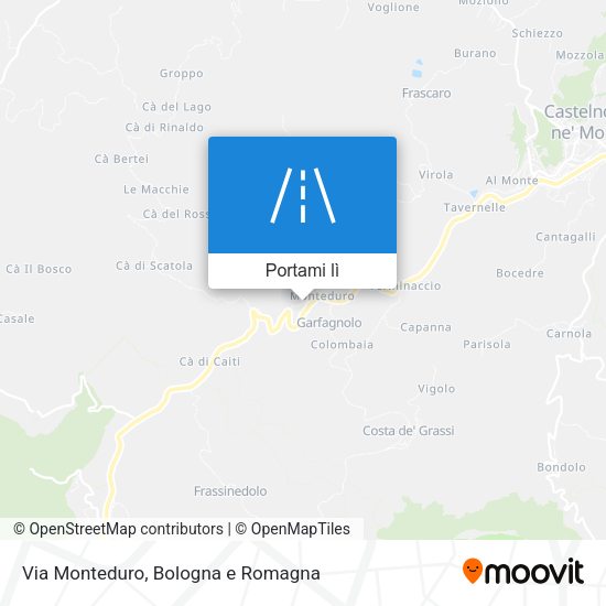 Mappa Via Monteduro