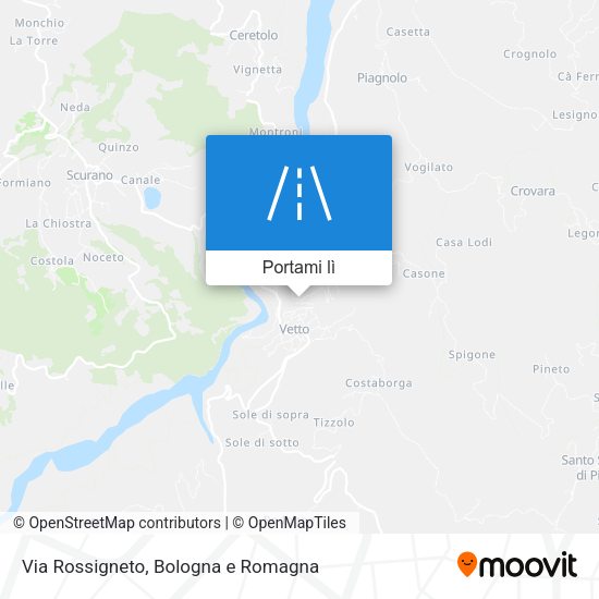 Mappa Via Rossigneto