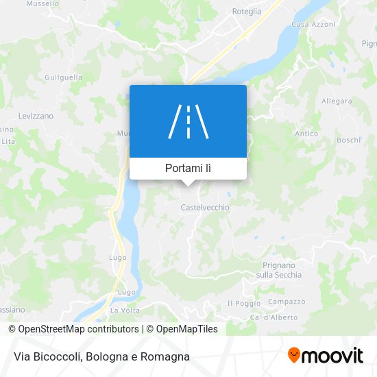 Mappa Via Bicoccoli