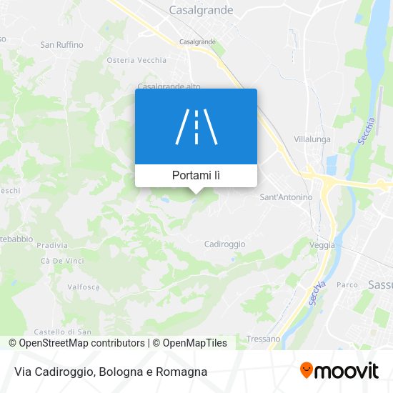 Mappa Via Cadiroggio