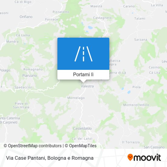 Mappa Via Case Pantani