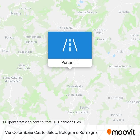 Mappa Via Colombaia Casteldaldo