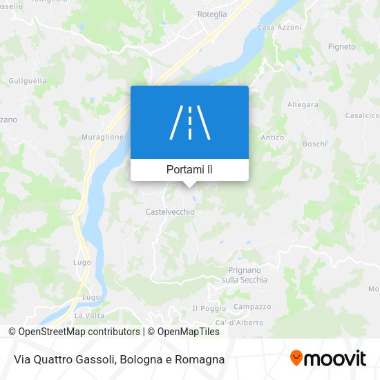 Mappa Via Quattro Gassoli