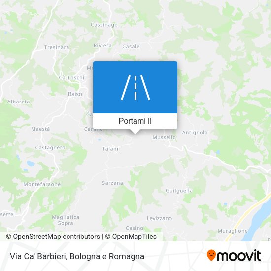 Mappa Via Ca' Barbieri