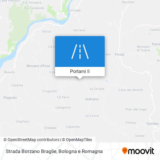 Mappa Strada Borzano Braglie