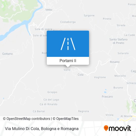 Mappa Via Mulino Di Cola