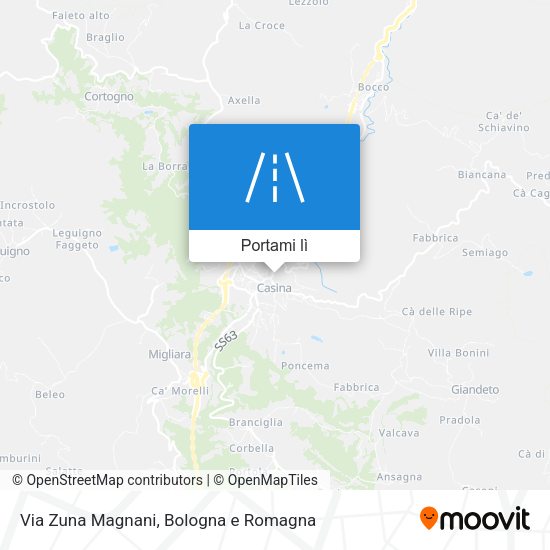 Mappa Via Zuna Magnani