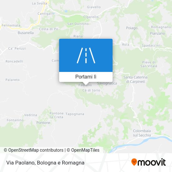 Mappa Via Paolano