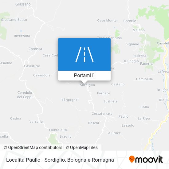 Mappa Località Paullo - Sordiglio