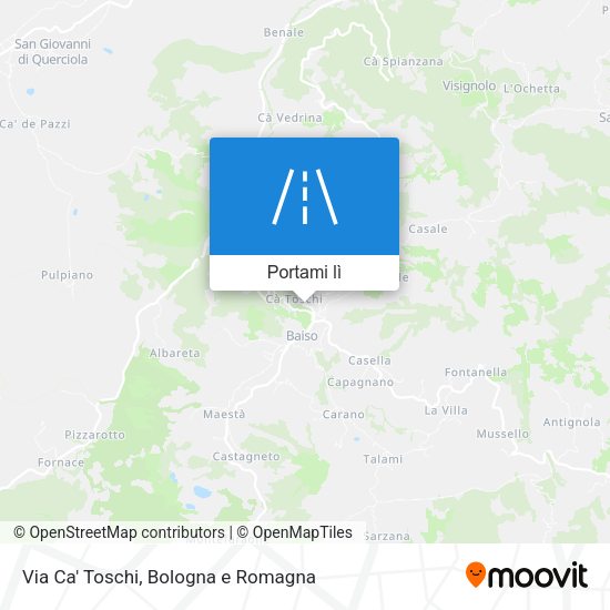 Mappa Via Ca' Toschi