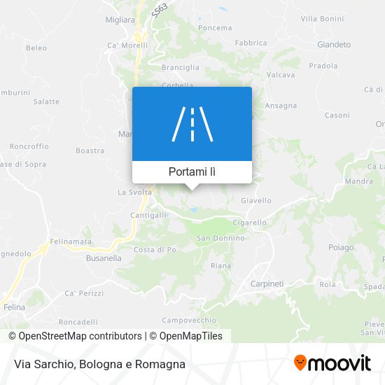 Mappa Via Sarchio