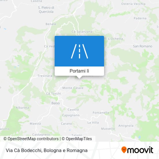 Mappa Via Cà Bodecchi