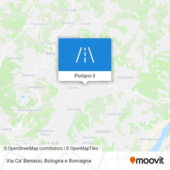 Mappa Via Ca' Benassi