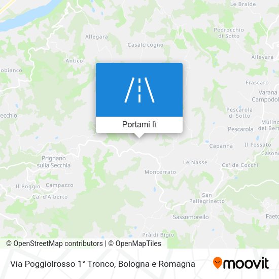 Mappa Via Poggiolrosso 1° Tronco
