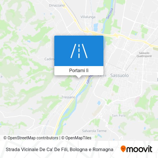 Mappa Strada Vicinale De Ca' De Fili
