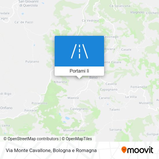 Mappa Via Monte Cavallone