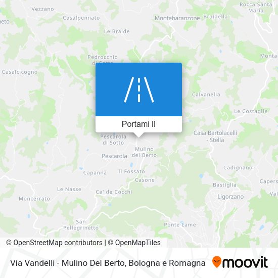 Mappa Via Vandelli - Mulino Del Berto