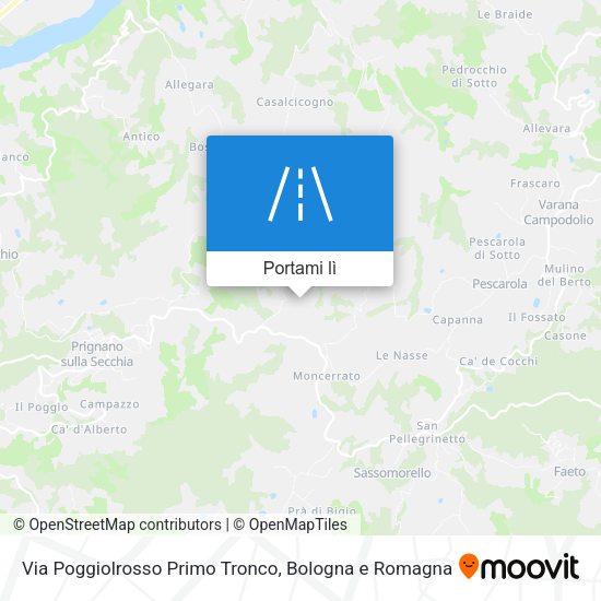 Mappa Via Poggiolrosso Primo Tronco