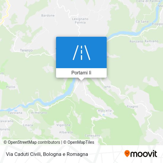 Mappa Via Caduti Civili