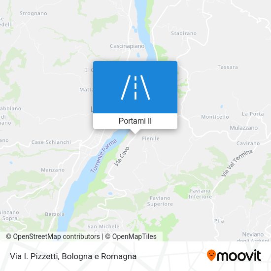 Mappa Via I. Pizzetti