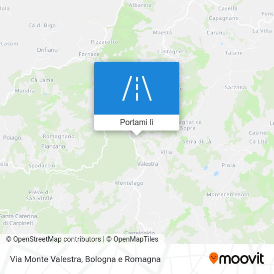 Mappa Via Monte Valestra