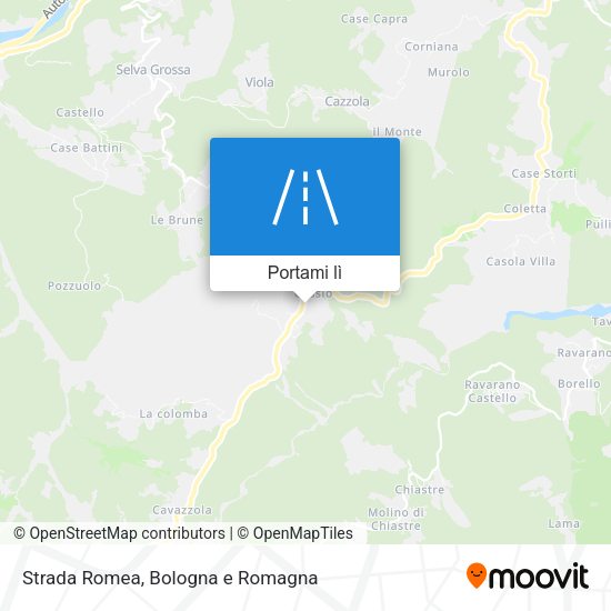 Mappa Strada Romea