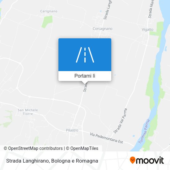 Mappa Strada Langhirano