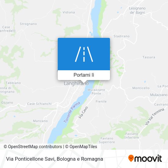 Mappa Via Ponticellone Savi