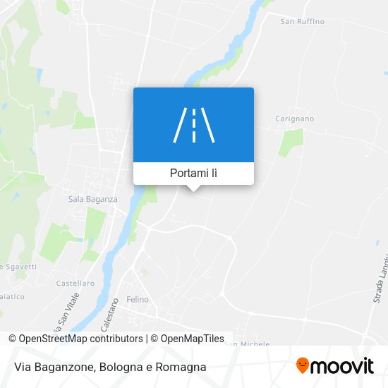 Mappa Via Baganzone