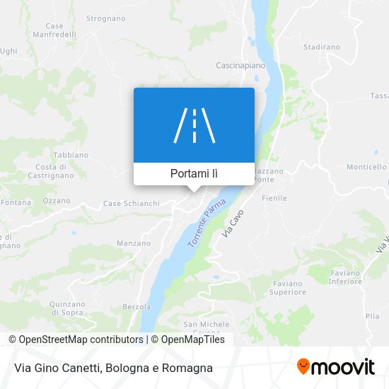Mappa Via Gino Canetti