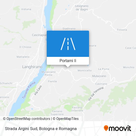 Mappa Strada Argini Sud