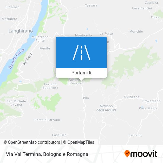 Mappa Via Val Termina