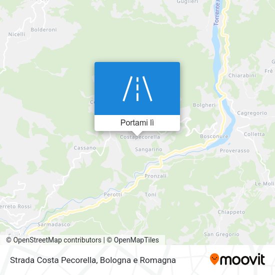 Mappa Strada Costa Pecorella
