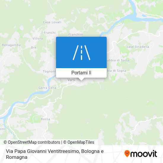 Mappa Via Papa Giovanni Ventitreesimo