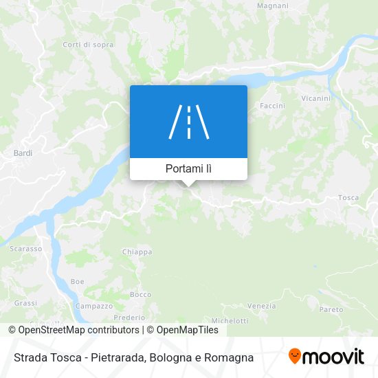 Mappa Strada Tosca - Pietrarada