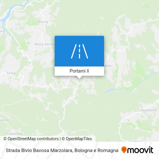 Mappa Strada Bivio Bavosa Marzolara
