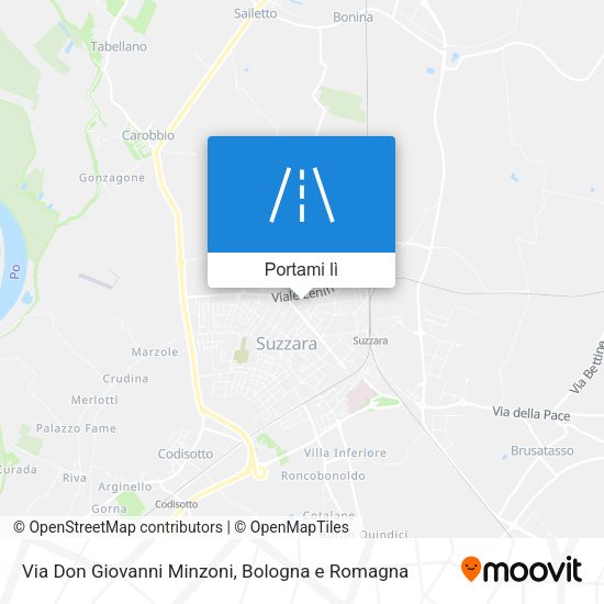 Mappa Via Don Giovanni Minzoni