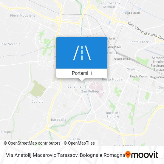 Mappa Via Anatolij Macarovic Tarassov