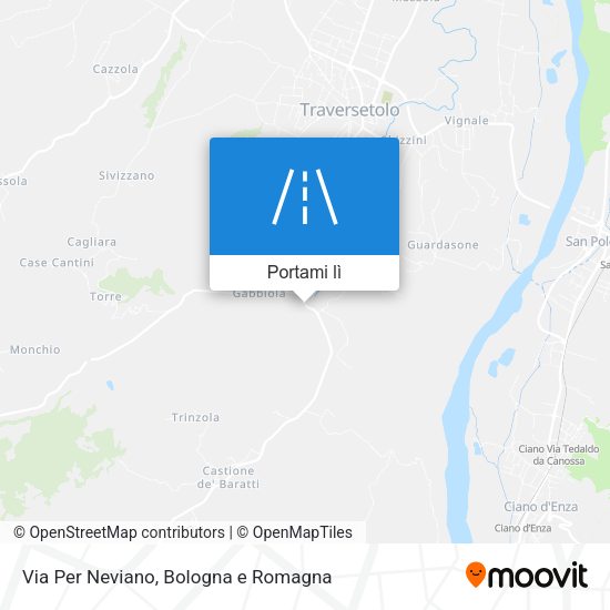 Mappa Via Per Neviano