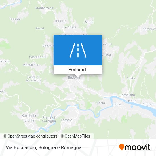 Mappa Via Boccaccio