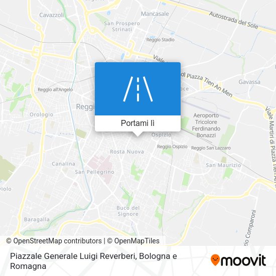Mappa Piazzale Generale Luigi Reverberi