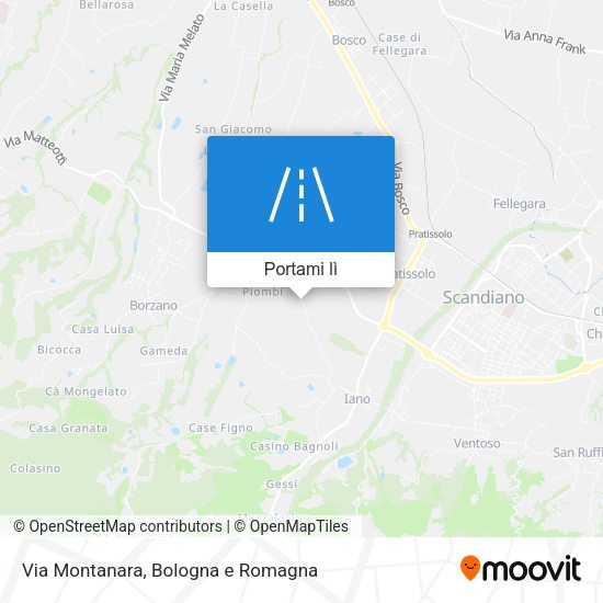 Mappa Via Montanara