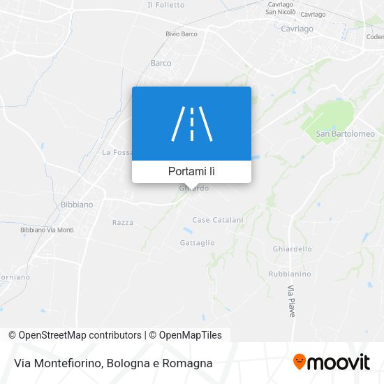 Mappa Via Montefiorino